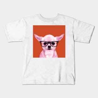 Pop Art Chihuahua in Orange Background - Print / Home Decor / Wall Art / Poster / Gift / Birthday / Chihuahua Lover Gift / Animal print Canvas Print Kids T-Shirt